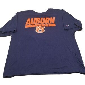 Champion Auburn Tigers T-Shirt‎ Navy 2XL Mens NCAA Graphic Tee Collegiate Sports